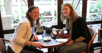 With my cousin Amelia at the Wistaria Tea House enjoying two different pots of tea with traditional pineapple cakes!