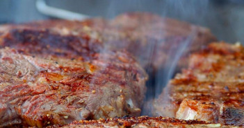 Steaks on the grill