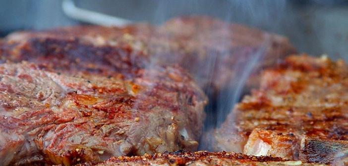 Steaks on the grill