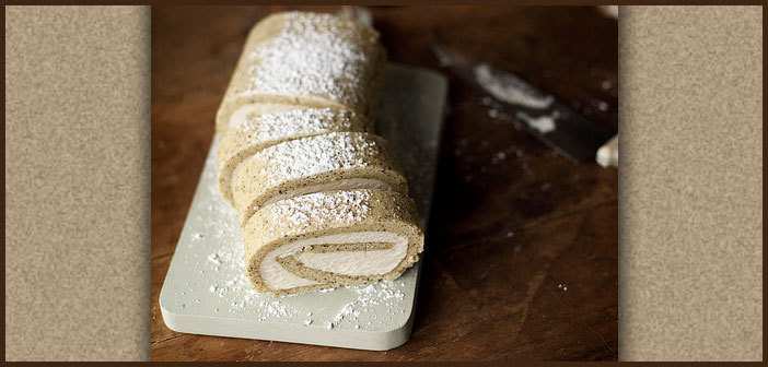 Earl Grey Roll Cake with Vanilla Buttercream